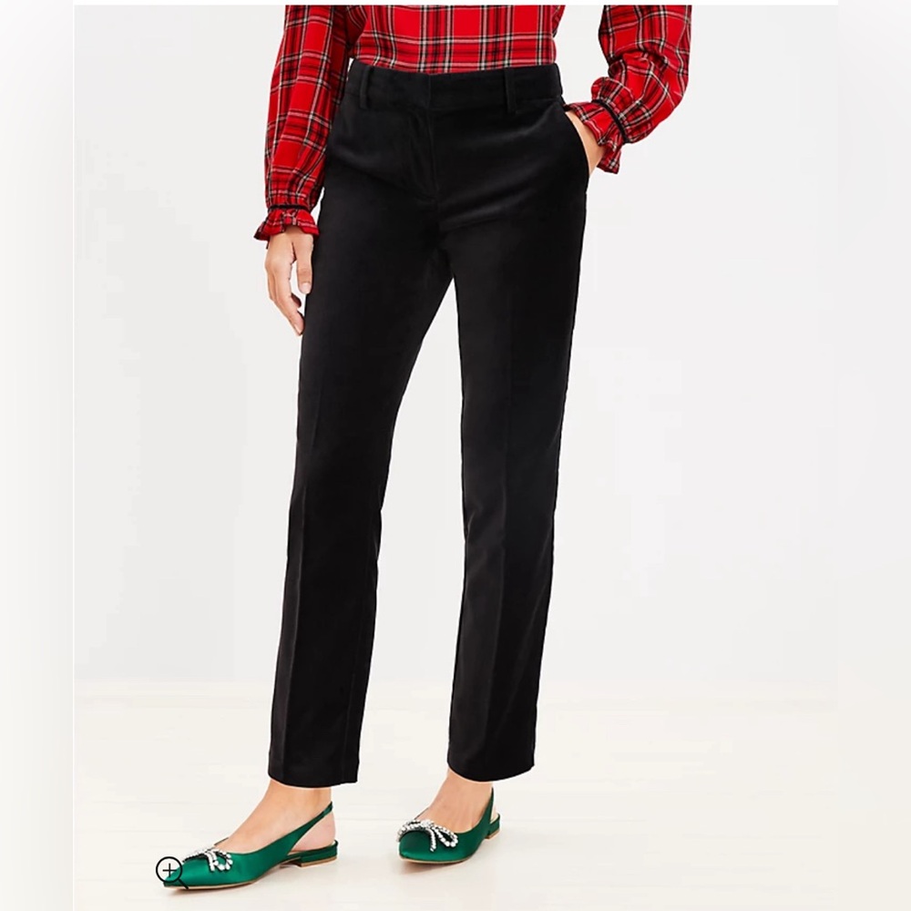 Loft Riviara slim pants in velvet